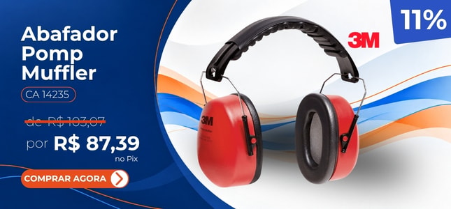 Abafador Pomp Muffler 3M - Proteção Auditiva - Promoção