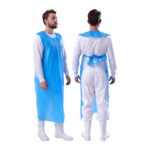 Avental de polietileno azul oceano 0,5mm 80 x 150 cm pacote com 50 unidades ref. AVE00017 Ca 30361 Prevemax