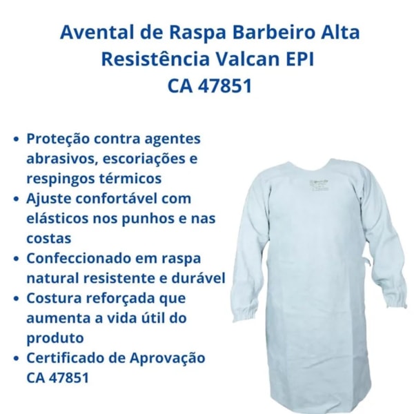 Avental De Raspa Barbeiro C/ Gola Valcan Tam Exg 125x0,70 Ca 47851-acba4022-9d5f-4312-ab7f-2499213f0ff1