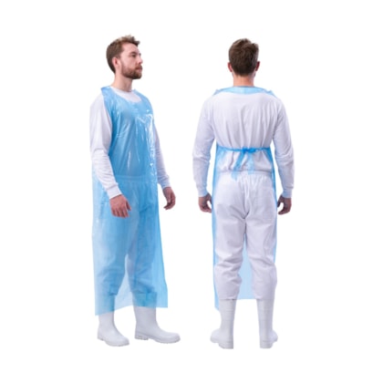 Avental em polietileno azul 70 x 150 x 0,02 cm ref. AVE00004 Prevemax