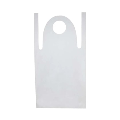 Avental Polietileno Branco Leitoso  70 x 1,45cm Pacote com 100 unidades Ave00073