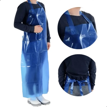 Avental Pvc Azul C/ Tira Soldada 70 X150x030  Ca 44668 Rave00061