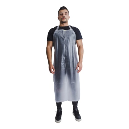 Avental Vinil Transparente 0,20 Micras 120 X 70 Fitilho Soldado Ca 40272