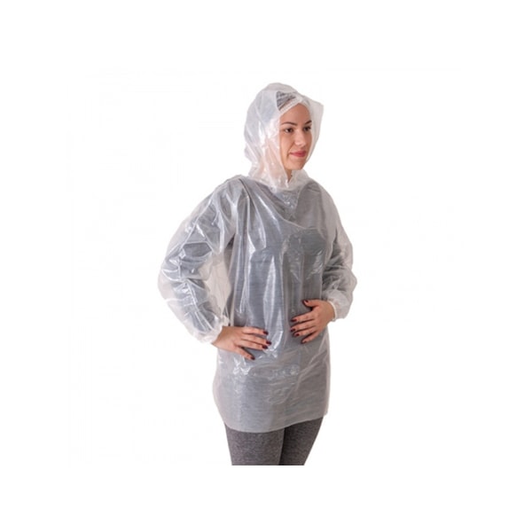 Bata termolaminada com elástico e capuz transparente Ca 20926 / 42934 Prevemax-b0b3a9a6-17f5-4059-a0e6-52ebd0192c8f