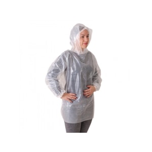 Bata termolaminada com elástico e capuz transparente Ca 20926 / 42934 Prevemax