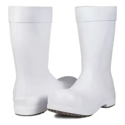 Bota De Eva De Segurança Branco Com Solado Grip Ca 51376