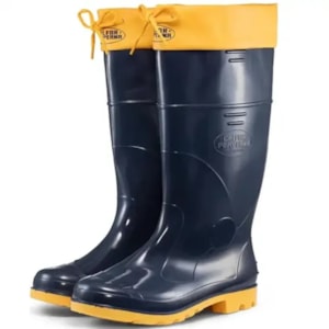 Bota De Pvc Azul Com Polaina Ca 39764