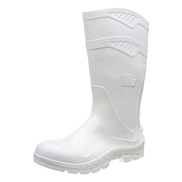 Bota De Pvc Branca Cano Longo Com Bico De Aço-1248154b-807f-4e94-9dff-cd2315b5716d