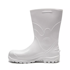 Bota De Pvc Branca Cano Medio Bico Aco 85bpc200 Ca 26586