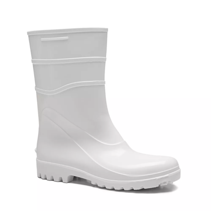 Bota De Pvc Branca Cano Medio Ca 37456 Fujiwara