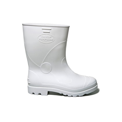 Bota de PVC branca cano médio industrial Ca 44685 Calfor Pampeana