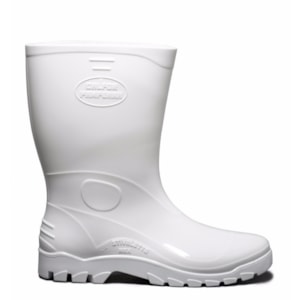 Bota de PVC branca cano médio Stivaletto Ca 44617 Calfor Pampeana