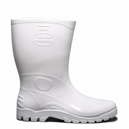 Bota de PVC branca cano médio Stivaletto Ca 44617 Calfor Pampeana