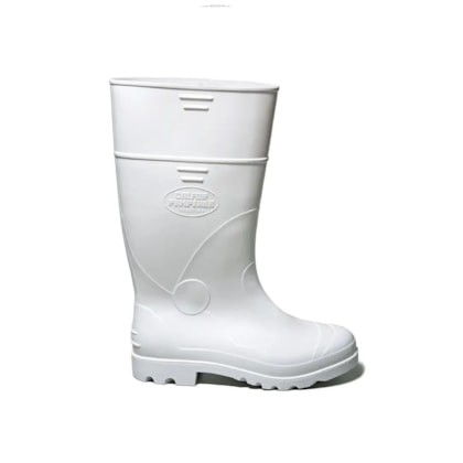 Bota de PVC industrial branca longa Ca 44697 Calfor Pampeana
