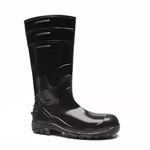 Bota De PVC Preta Cano Longo Bico Aço Ca 35223 85bpl200