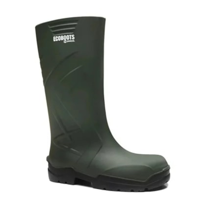 Bota Ecoboots Verde Sem Bico Cano Longo Ca 35047 Bracol