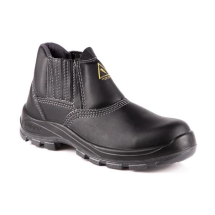 Bota Microfibra Elástico Bidensidade Bico De Composite Preta Ca 43168 Bracol