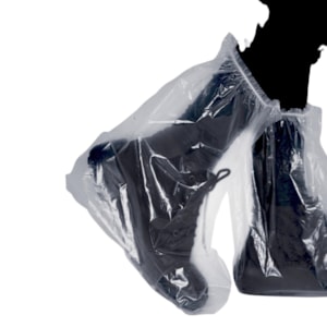 Bota polietileno com elástico transparente pacote com 100 unidades ref. PRBOT0003 Prevemax