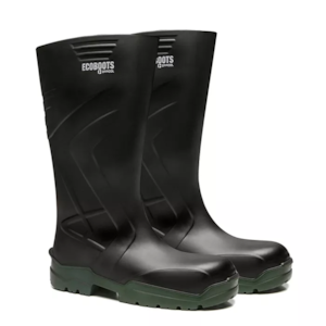 Bota Preta Pu Ecoboots Cano Longo Bico Composite Ca 34233