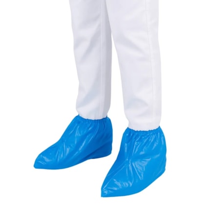 Bota Propé Polietileno Com Elástico Impermeável Azul Oceano Pacote com 100 unidades Ref Prbot00025