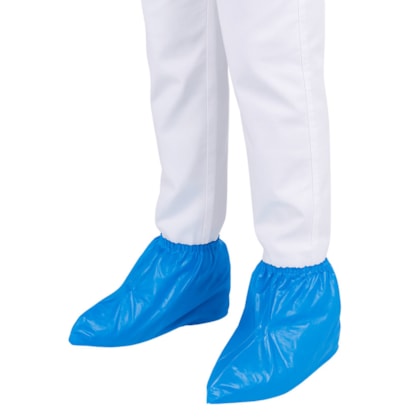 Bota Propé Polietileno Com Elástico Impermeável Azul Oceano Pacote com 100 unidades Ref Prbot00025