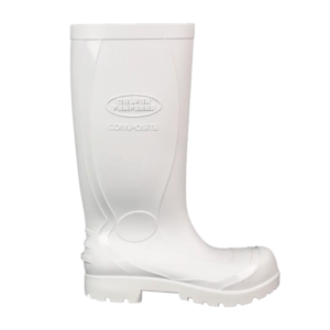 Bota Pvc Branca Cano Longo Biqueira Composite Ca 46877