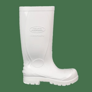 Bota Pvc Branca Cano Longo Biqueira Composite Ca 46877