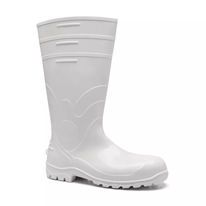 Bota Pvc Branca Cano Longo Com Palmilha De Aço Ca 35225 Bracol