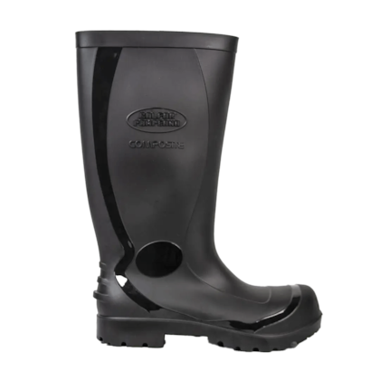 Bota Pvc Preta Cano Longo Biqueira Composite Ca 46877