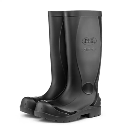 Bota PVC Preta Cano Longo Biqueira Composite CA 46877