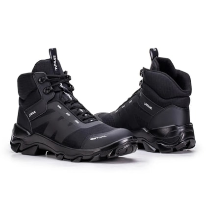 Botina All Black Hb70001s1 Bico Pvc Ca 47843