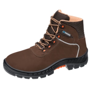 Botina Cadarço Microfibra Nobuck Marron 75bpr29-bp Ca 41370 / 35841 Marluvas