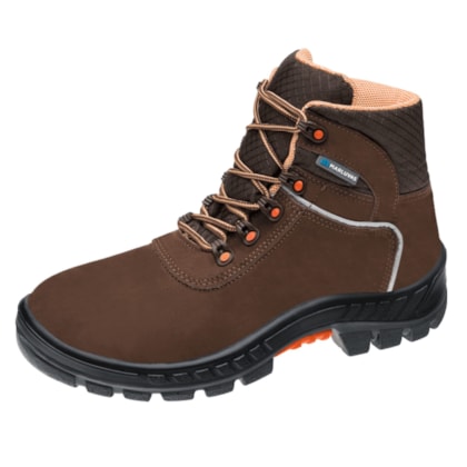 Botina Cadarço Microfibra Nobuck Marron 75bpr29-bp Ca 41370 / 35841 Marluvas
