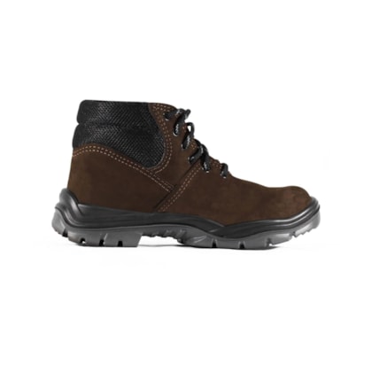 Botina Cadarço Nobuck Café Soft Bp Ca 42810 Rhino