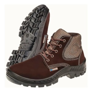 Botina Cadarço Nobuck Marrom New Prime 50b26-cb-bp Ca 45611