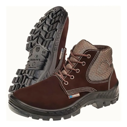 Botina Cadarço Nobuck Marrom New Prime 50b26-cb-bp Ca 45611