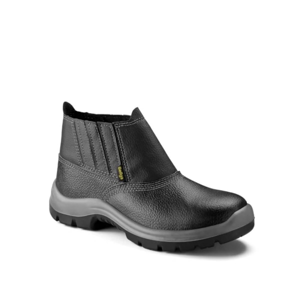 Botina de couro preto com elástico bico PVC Ca 44696 Bellga-2fd6ec13-f9c3-46ed-ac6d-874edeb62afd