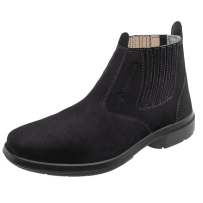 Botina elástico couro nobuck preto Tru Line ref. 55ag19-ec-np Ca 42020 Marluvas