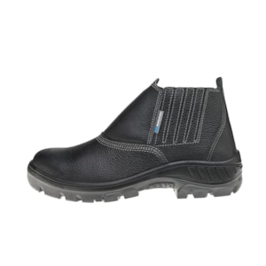 Botina Elastico Couro Preto 95b19-bp Ca 41419