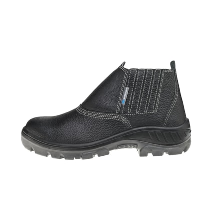 Botina Elastico Couro Preto 95b19-bp Ca 41419