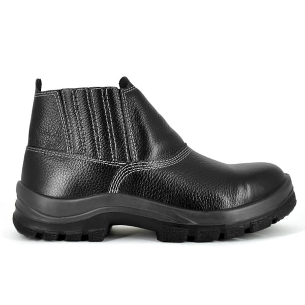 Botina Elastico Couro Preto Bico Composite Ca 47044 Palmilhado-46ac9701-02a0-47ac-aa41-adb4ad144a12