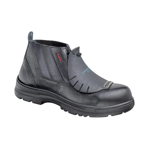 Botina elástico couro preto biqueira composite antiperfuro proteção metatarso Ca 42804 Conforto-6d88aa5e-a6b9-4d20-8005-3e3c5e270115
