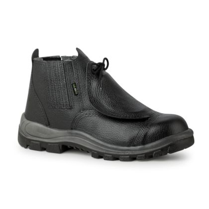 Botina Elastico Couro Preto Prot. Metatarso Externo Ba 35 Ca 36163