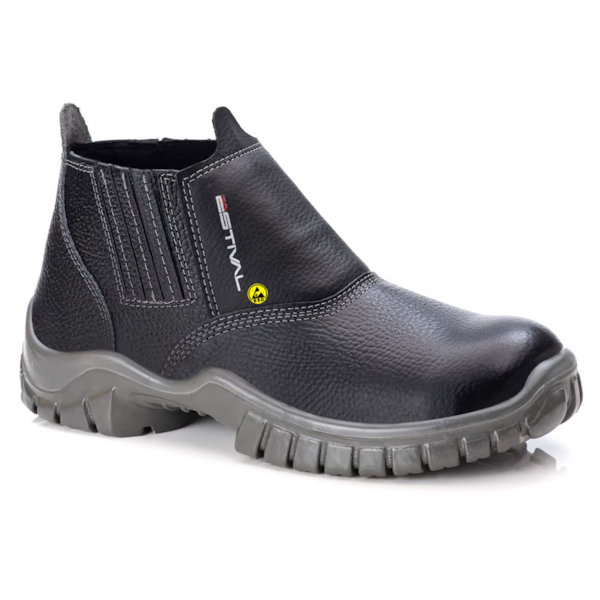 Botina Elastico Couro Preto Taloneira Amarela Ca 40843-929e03b2-21a6-4e54-a848-f59b40187bad