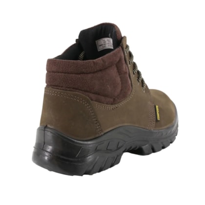Botina nobuck cadarço café bico composite ref. PS137AC Ca 47167 Ecosafety