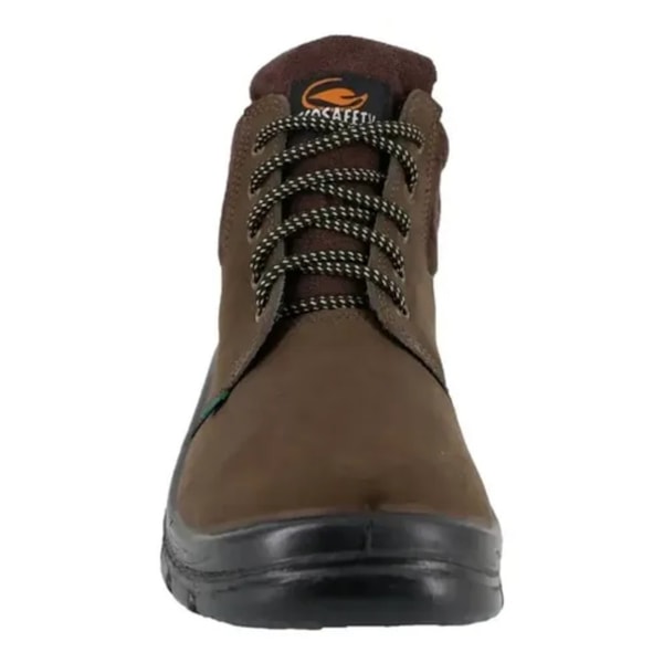 Botina Nobuck Couro Cadarço Café Bico Pvc Ps139 Ca 40677-795cf216-fced-4b79-aae4-efa62a475539