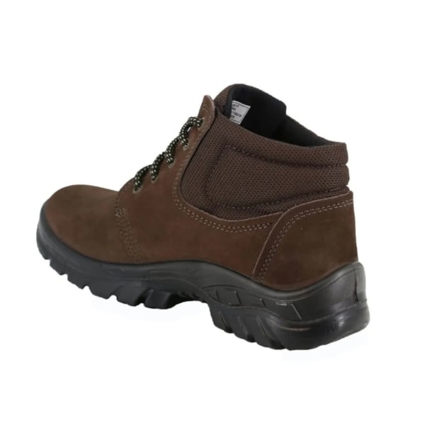 Botina nobuck couro cadarço café bico PVC ref. PS139 Ca 40677 Ecosafety-d2253fb1-9006-4806-a8c2-f7a0e2ea74ff