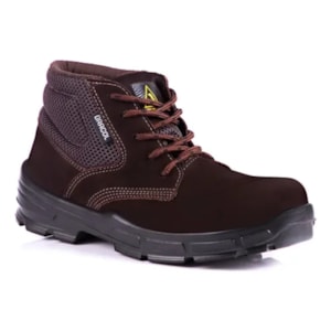 Botina Nobuck Marrom Bico Composite 4031baen1600el Ca 50290