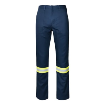 Calça NR-10 Risco 2 Azul Royal Faixa Refletiva Verde CA 47360 Zengo