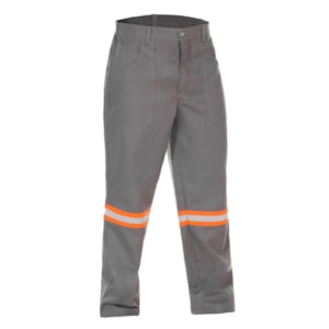 Calça NR-10 Risco 2 Cinza Com Faixa Refletiva Verde CA 47360 Zengo